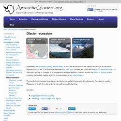 Glacier recession - AntarcticGlaciers.org