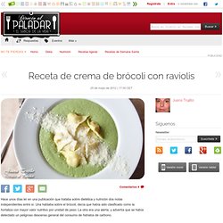 Receta de crema de brócoli con raviolis