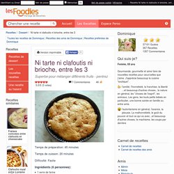 Recette de Ni tarte ni clafoutis ni brioche, entre les 3 par Dominique