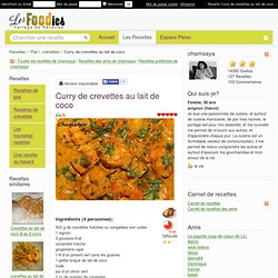 Recette de Curry de crevettes au lait de coco