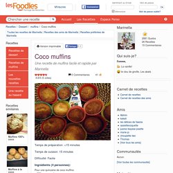 Recette de Coco muffins