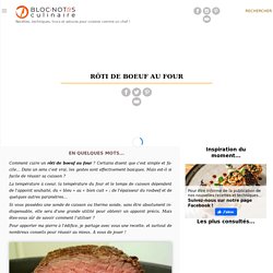 Recette de Rôti de boeuf au four