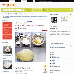 Recette de Pâte à Empanadas : en moins de 1 minute