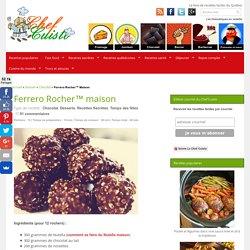 Recette de Ferrero Rocher maison toute simple et rapide à faire