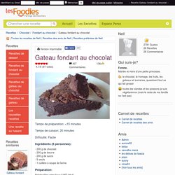 Recette de Gateau fondant au chocolat