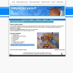 Recette Gateau au yaourt - Les ingrédients