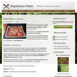 pizza paléo sans gluten et faible en glucides