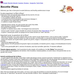 Recette Pizza Recipe
