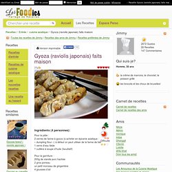 Recette de Gyoza (raviolis japonais) faits maison