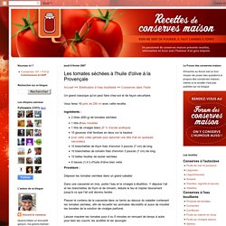 Les tomates séchées à l'huile d'olive à la Provençale