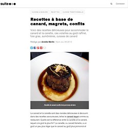 Recettes à base de canard, magrets, confits: Confit aux échalotes, canette farcie au foie gras et morilles