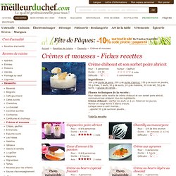 Crèmes et mousses - Desserts - Fiches recettes