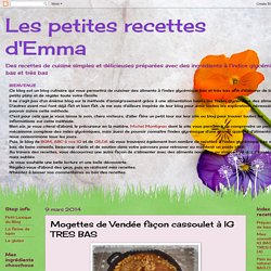 Les petites recettes d'Emma : Mogettes de Vendée façon cassoulet à IG TRES BAS
