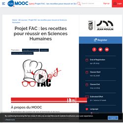 Projet FAC : les recettes pour réussir en Sciences Humaines