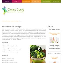 Recettes de salades vivantes et crues - Alimentation vivante