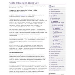 Receveur percepteur du Trésor Public - Guide de l'agent du Trésor CGT