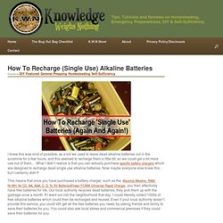 How To Recharge (Single Use) Alkaline Batteries