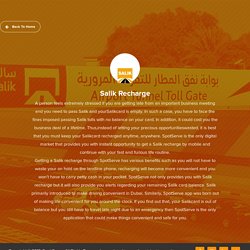 Recharge a Salik Account Online