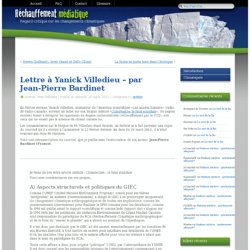 Réchauffement médiatique » Blog Archive » Lettre à Yanick Villedieu – par Jean-Pierre Bardinet