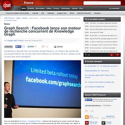 Graph Search : Facebook lance son moteur de recherche concurrent de Knowledge Graph