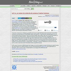 Let's cc, un moteur de recherche de contenus sous Creative Commons