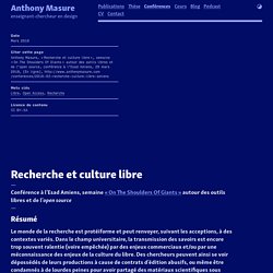 Recherche et culture libre