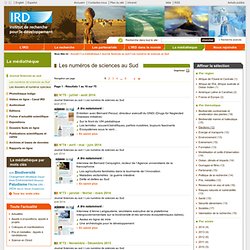 Les numéros de sciences au Sud Array - Institut de recherche pour le développement (IRD)