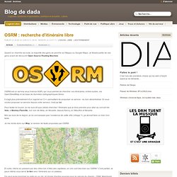 OSRM : recherche d'itinéraire libre