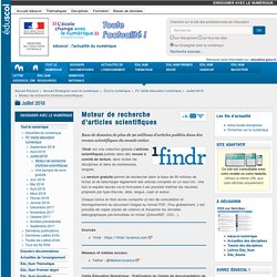 Moteur de recherche d'articles scientifiques — Enseigner avec le numérique