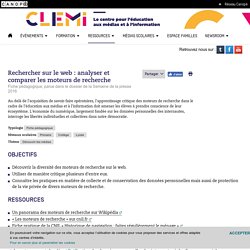 Rechercher sur le web : analyser et comparer les moteurs de recherche - CLEMI