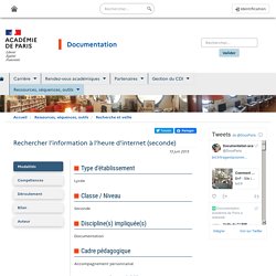 Rechercher l’information à l’heure d’internet (seconde)