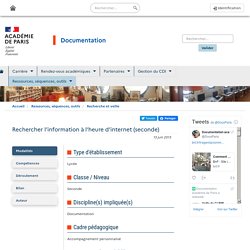 Rechercher l’information à l’heure d’internet (seconde)