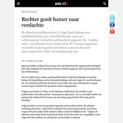 Rechter gooit hamer naar verdachte