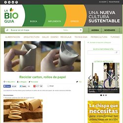 Reciclar carton, rollos de papel