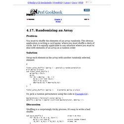 Recipe 4.17. Randomizing an Array