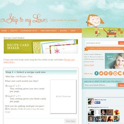 Recipe Card Maker