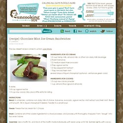 {recipe} Chocolate Mint Ice Cream Sandwiches
