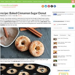 recipe: Baked Cinnamon Sugar Donut