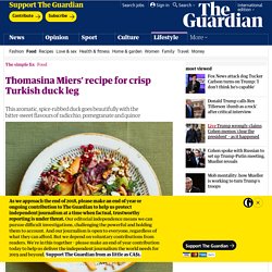 A recipe for crisp Turkish leg of duck