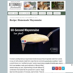 Recipe: Homemade Mayonnaise