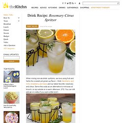 Drink Recipe: Rosemary Citrus Spritzer