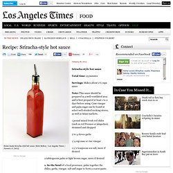 Recipe: Sriracha-style hot sauce
