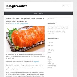 Atkins Diet: Menu, Recipes And Foods Allowed To weight loss – BlogFromLife