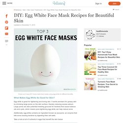 DIY: Egg White Face Mask Recipes for Beautiful Skin