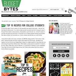 Top 10 Recipes for College Students
