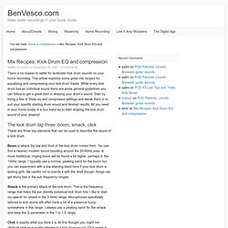 Mix Recipes: Kick Drum EQ and compression