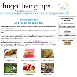 Frugal Recipes & Cooking Tips