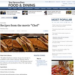 Recipes from the movie "Chef"