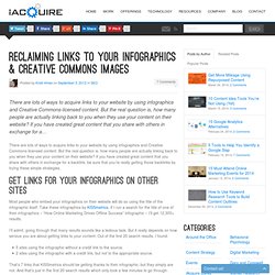 Reclaiming Links to Your Infographics & Creative Commons Images