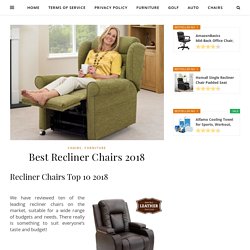 Best Recliner Chairs 2018 - Chair Ergonomic